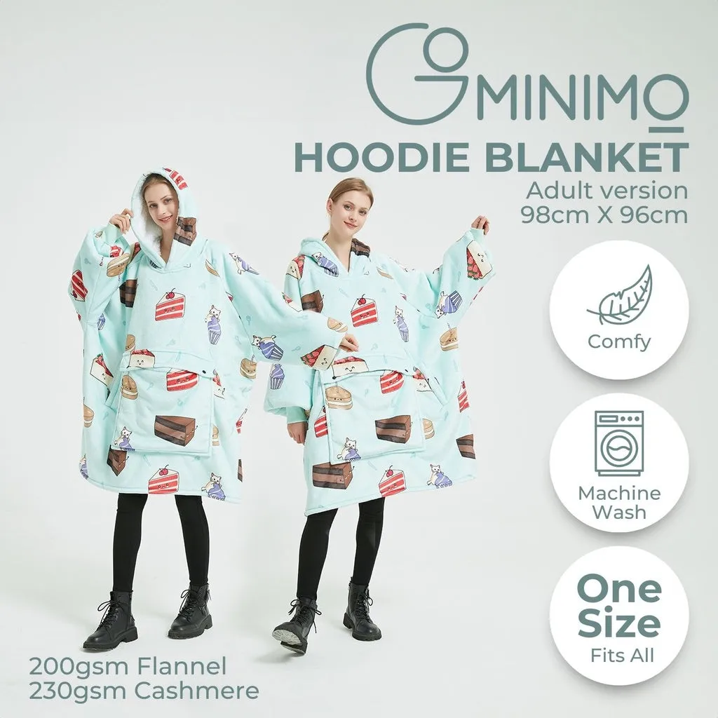 Hoodie Blanket (Adult Cake Blue)