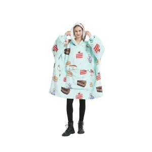Hoodie Blanket (Adult Cake Blue)