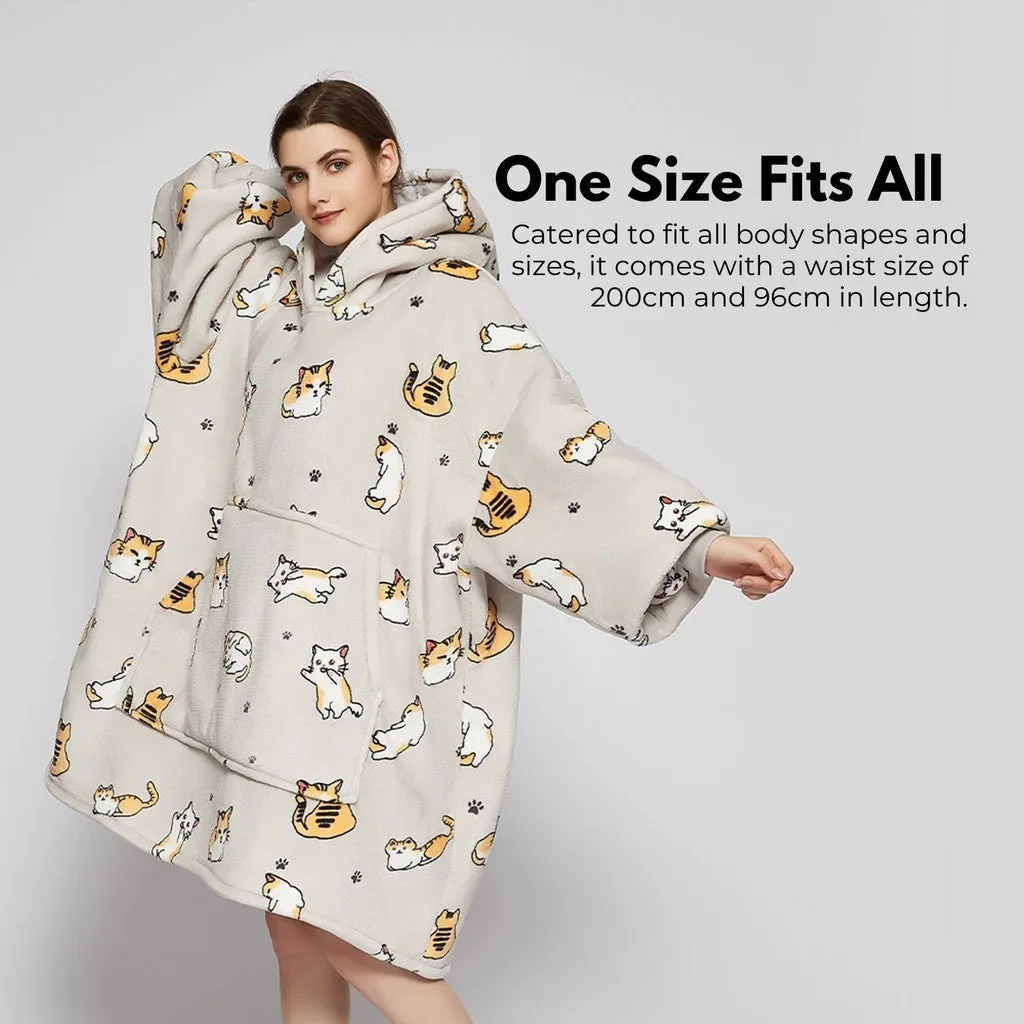 Hoodie Blanket Adult (Cat)