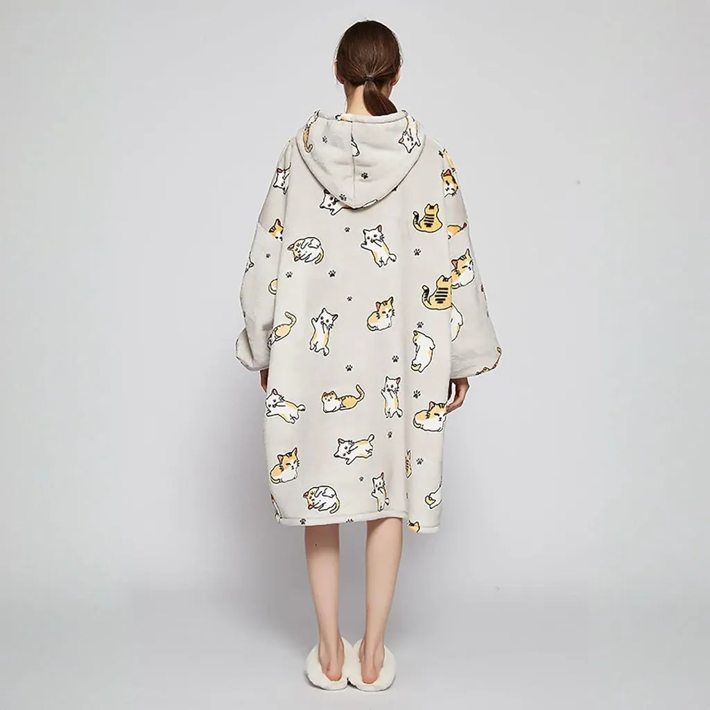 Hoodie Blanket Adult (Cat)