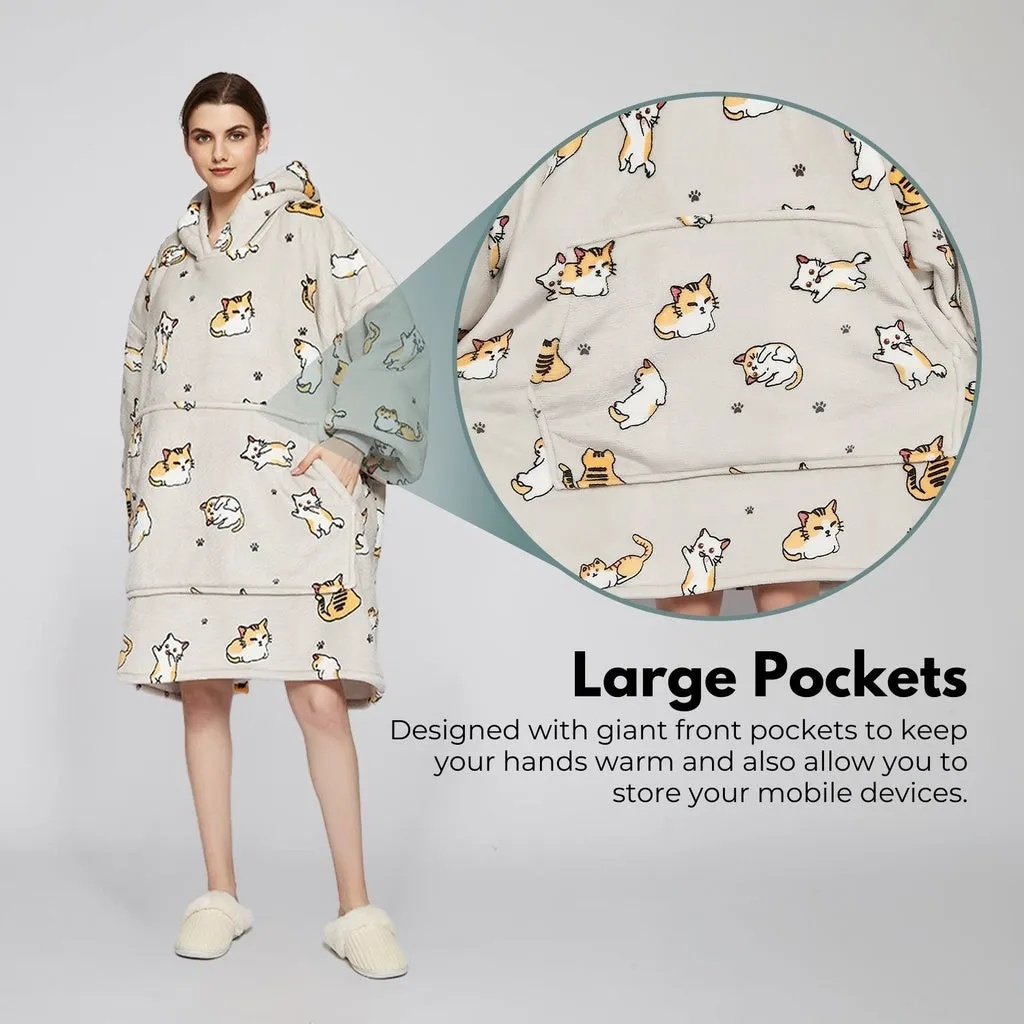 Hoodie Blanket Adult (Cat)