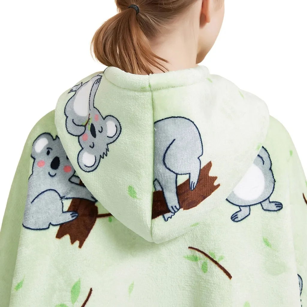 Hoodie Blanket (Adult Koala Bear Green)