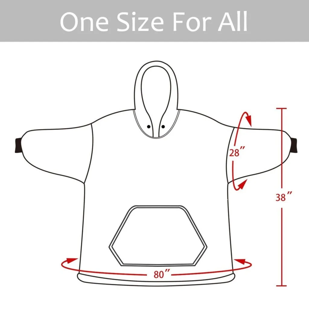 Hoodie Blanket (Kids Cat Red)