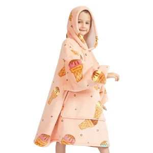 Hoodie Blanket Kids Ice Cream