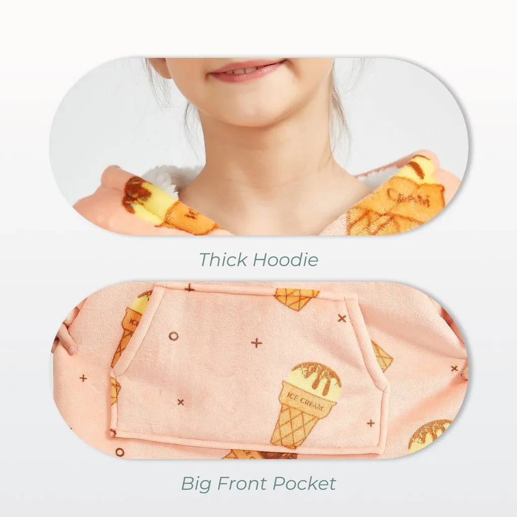 Hoodie Blanket Kids Ice Cream