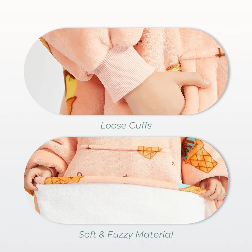 Hoodie Blanket Kids Ice Cream