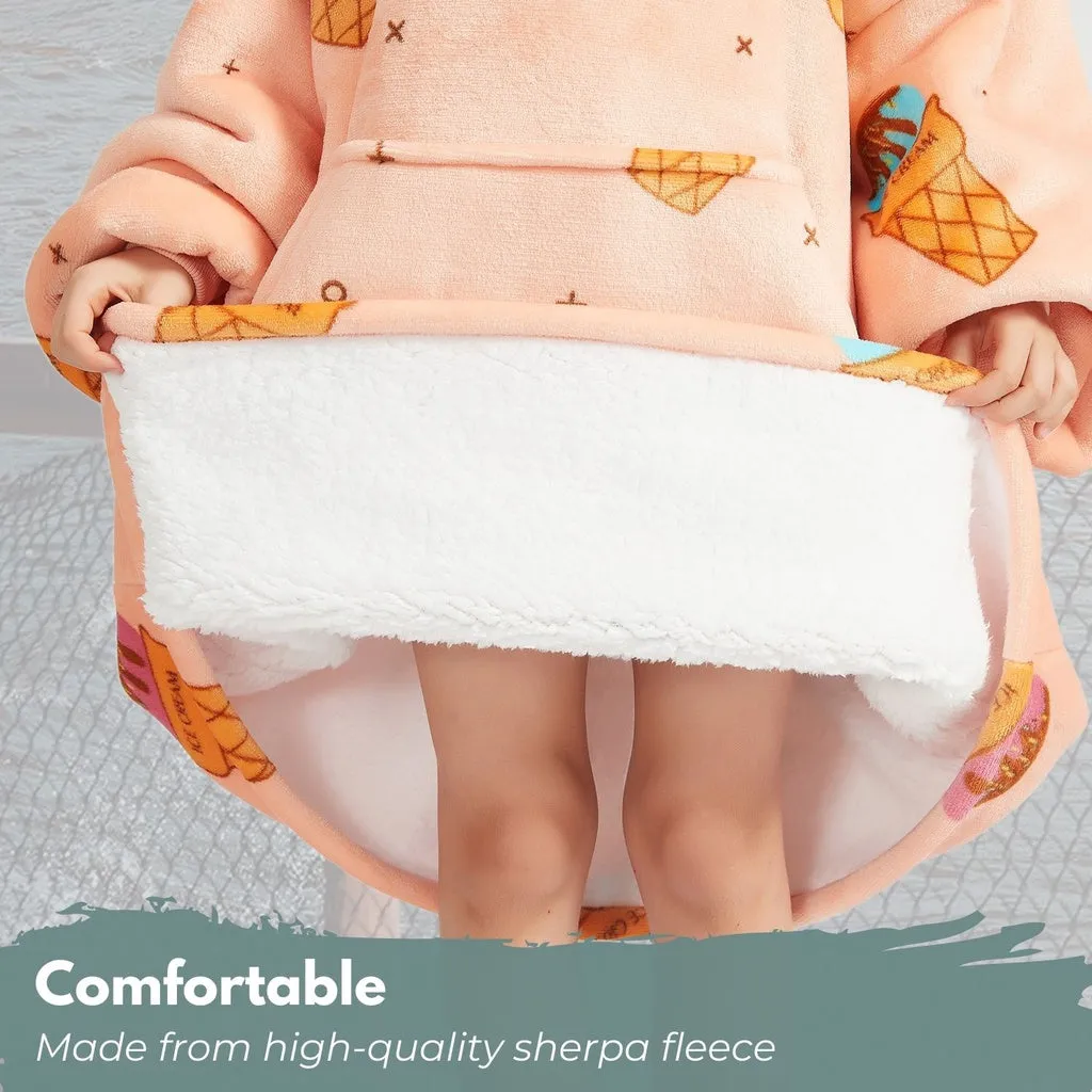 Hoodie Blanket Kids Ice Cream