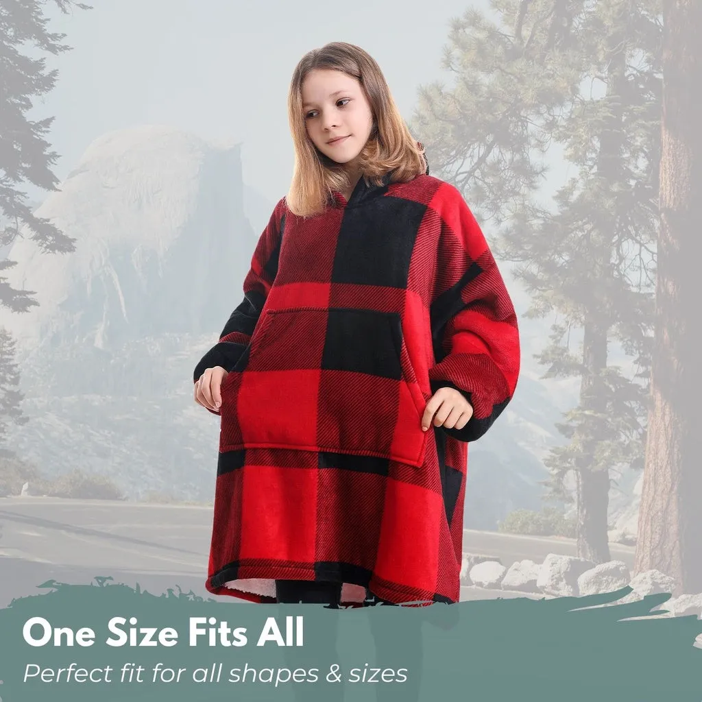 Hoodie Blanket Kids Large Lattice