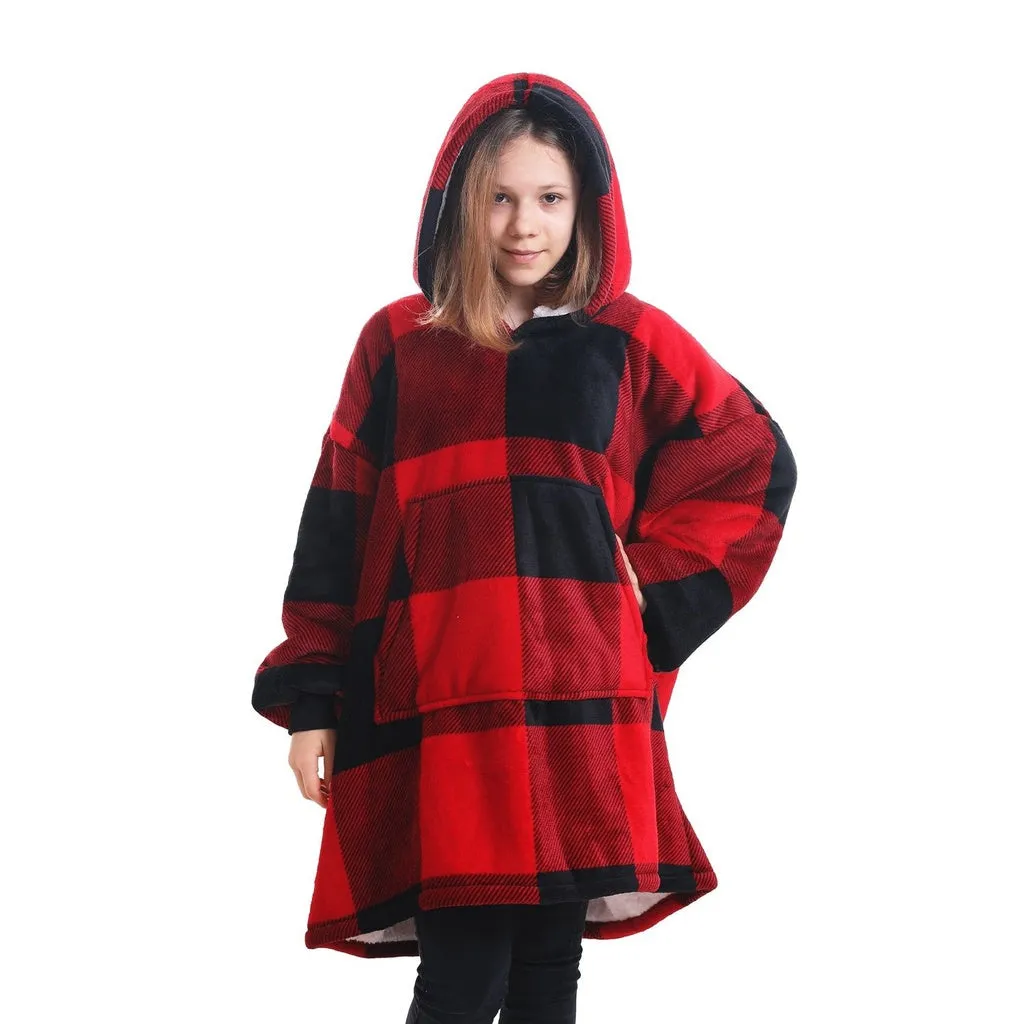 Hoodie Blanket Kids Large Lattice