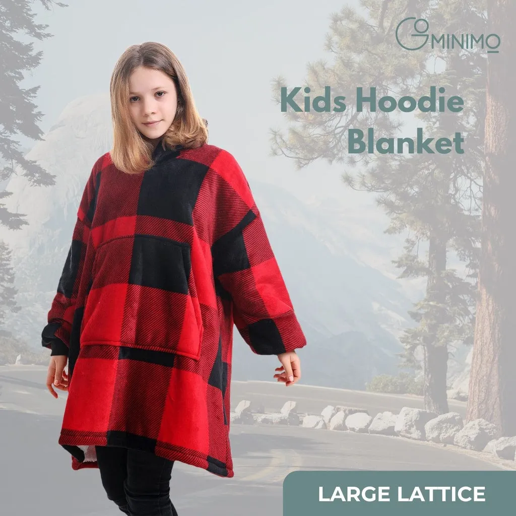 Hoodie Blanket Kids Large Lattice