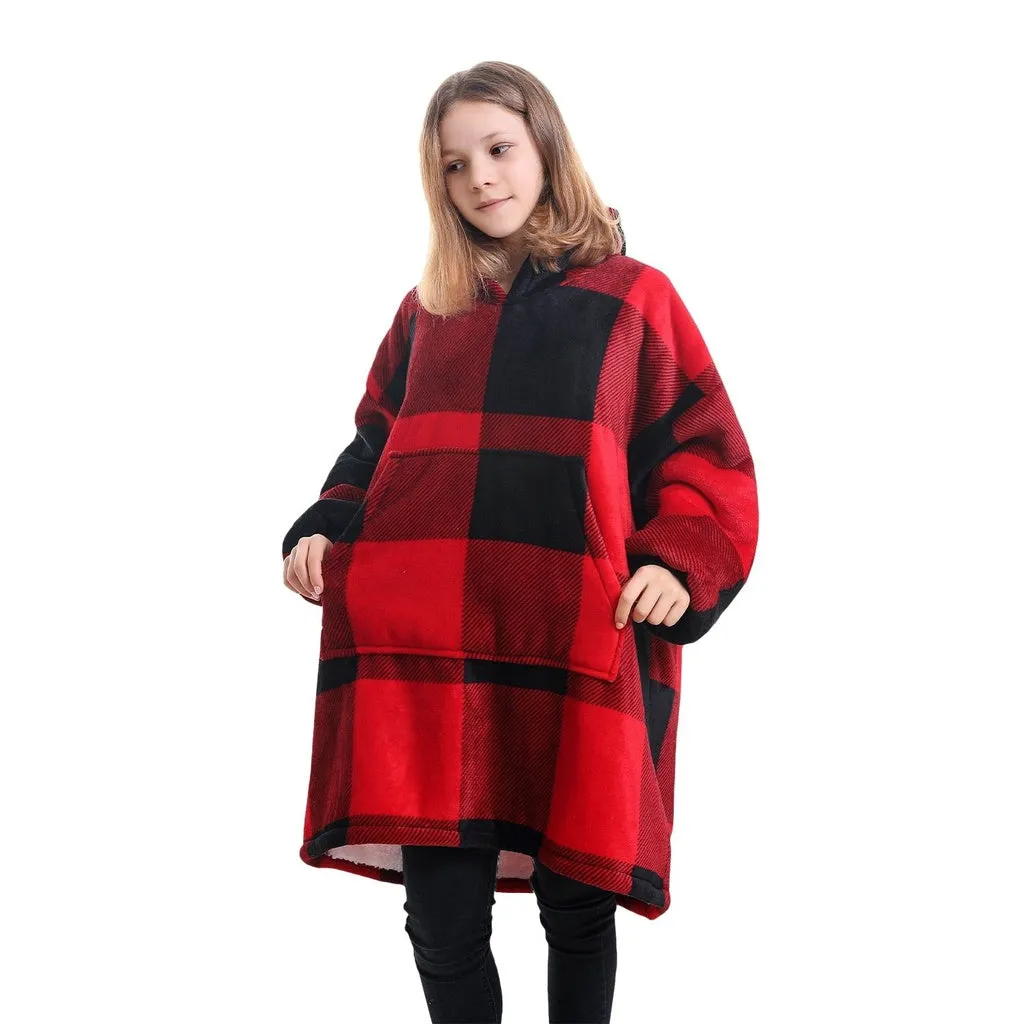 Hoodie Blanket Kids Large Lattice