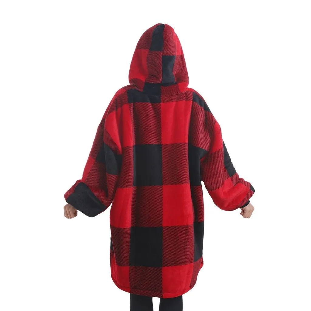 Hoodie Blanket Kids Large Lattice