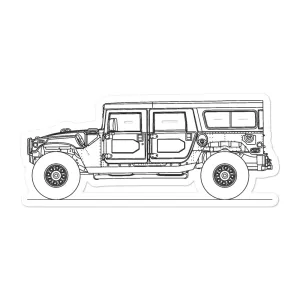 Hummer H1 Wagon Outline Sticker