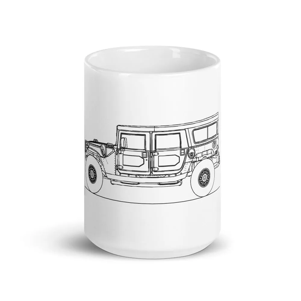 Hummer H1 Wagon Silhouette Mug