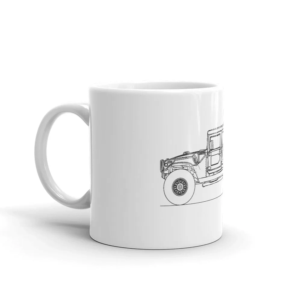 Hummer H1 Wagon Silhouette Mug