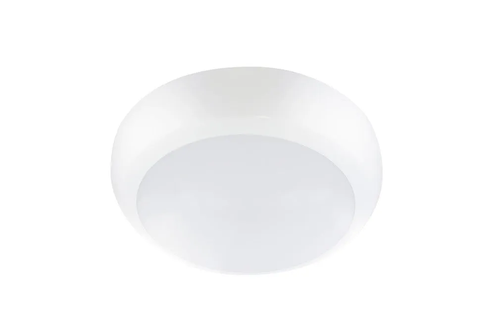 Integral ILBHA071 Tough Shell Pro Bulkhead Emergency 3Hr 325mm Dia IP65 10/14/18W 3000/4000/6000K IK10 110 Beam Non-Dimm White 120Lm/W