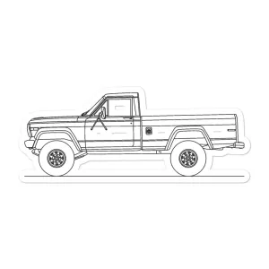 Jeep J10 Pickup Silhouette Sticker