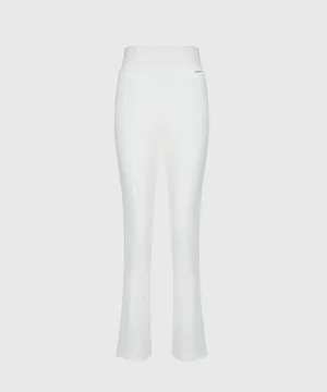 KANDINI Seersucker Stretch Slit Pants - White