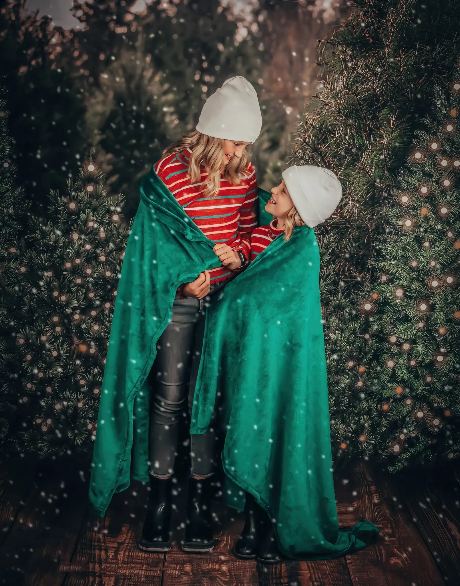 Kate Christmas Outdoor Trees Snow Backdrop for Photography