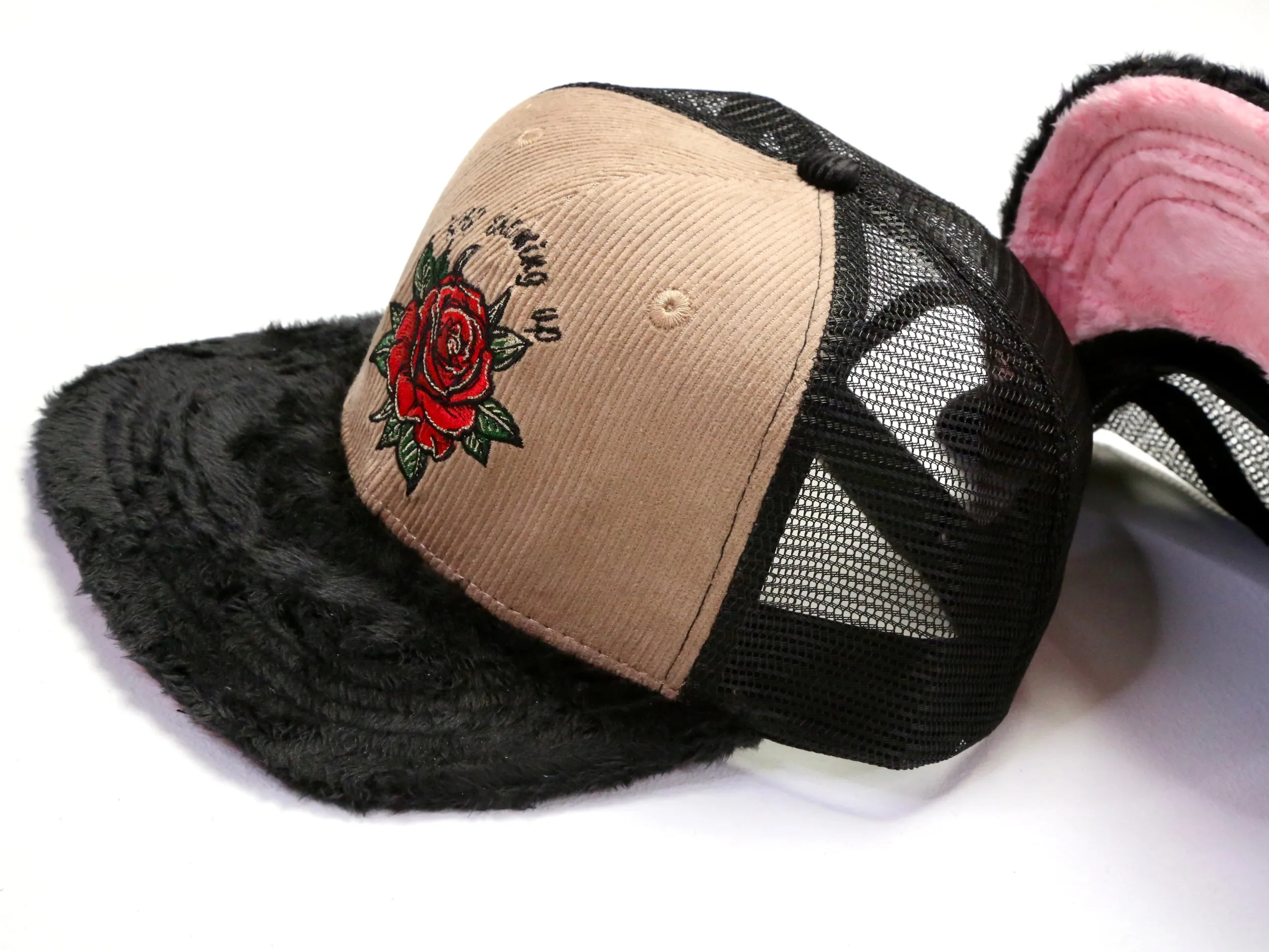 Keep Showing Up Trucker - Mocha Rose