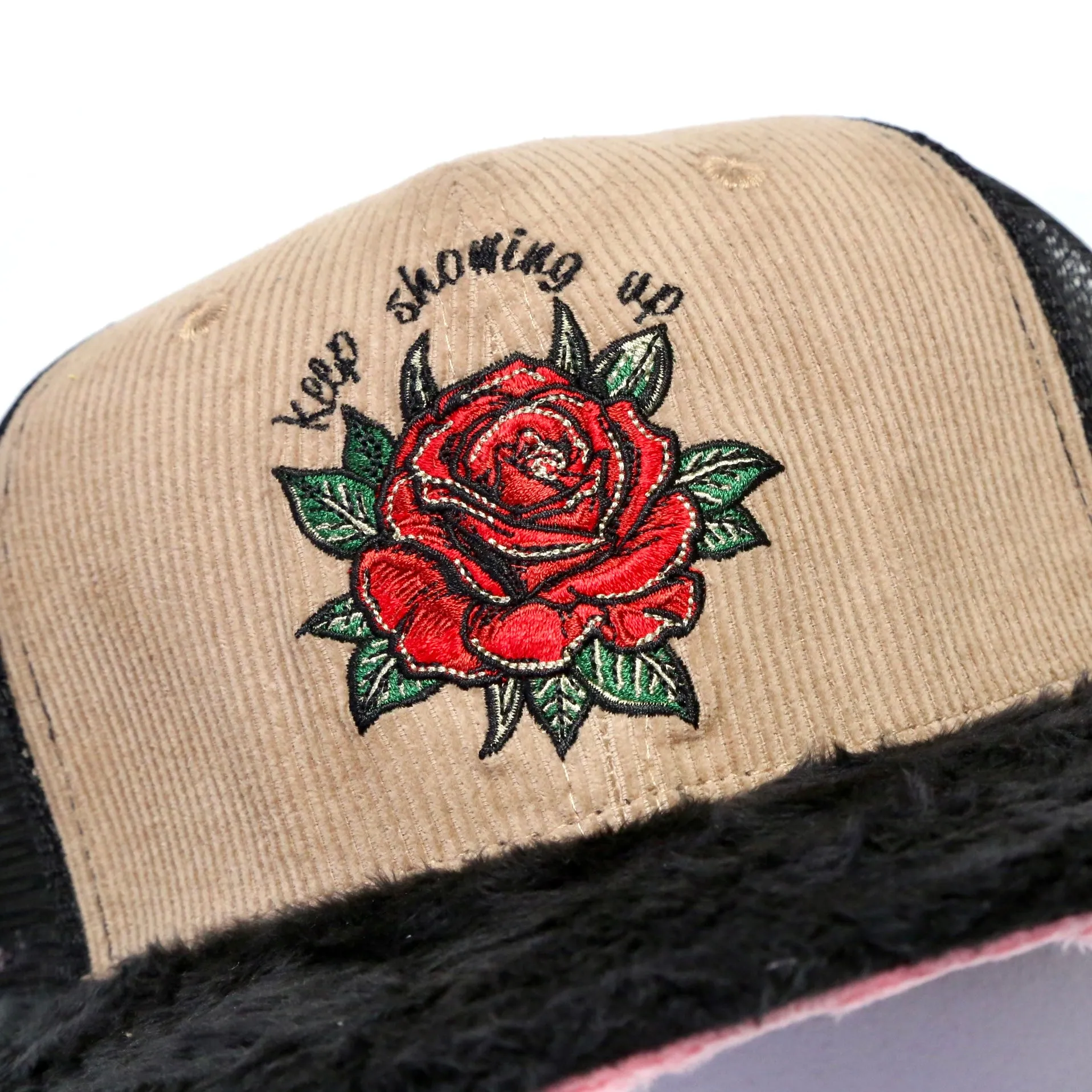 Keep Showing Up Trucker - Mocha Rose