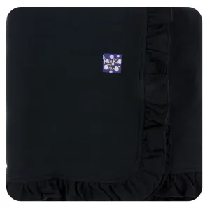 KicKee Pants Solid Midnight Ruffle Stroller Blanket