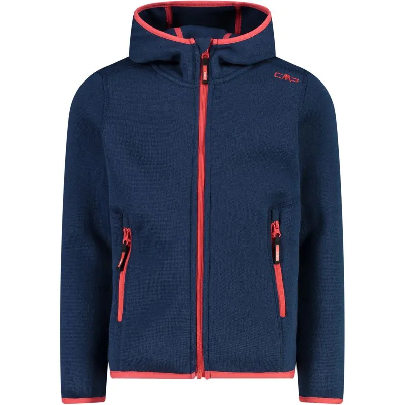 Kinder Girls Strick Fleece Jacke