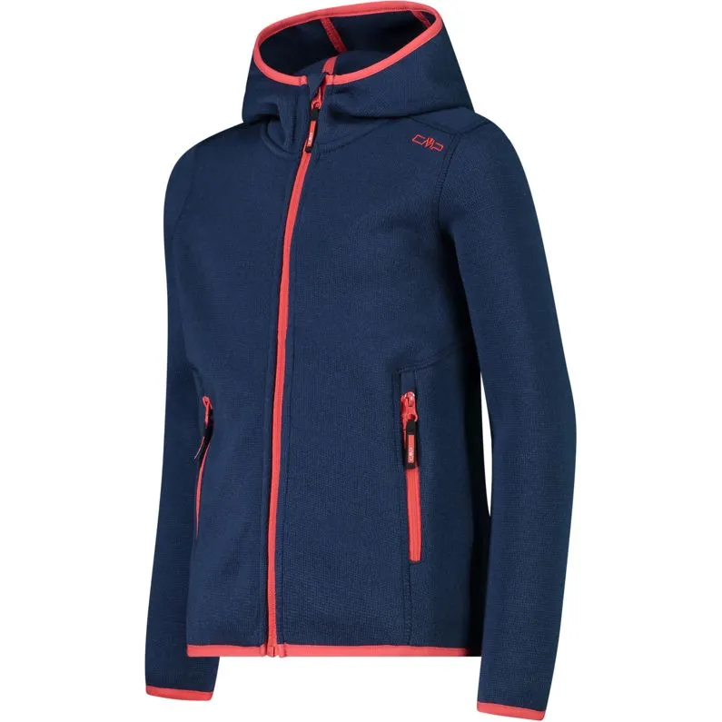 Kinder Girls Strick Fleece Jacke