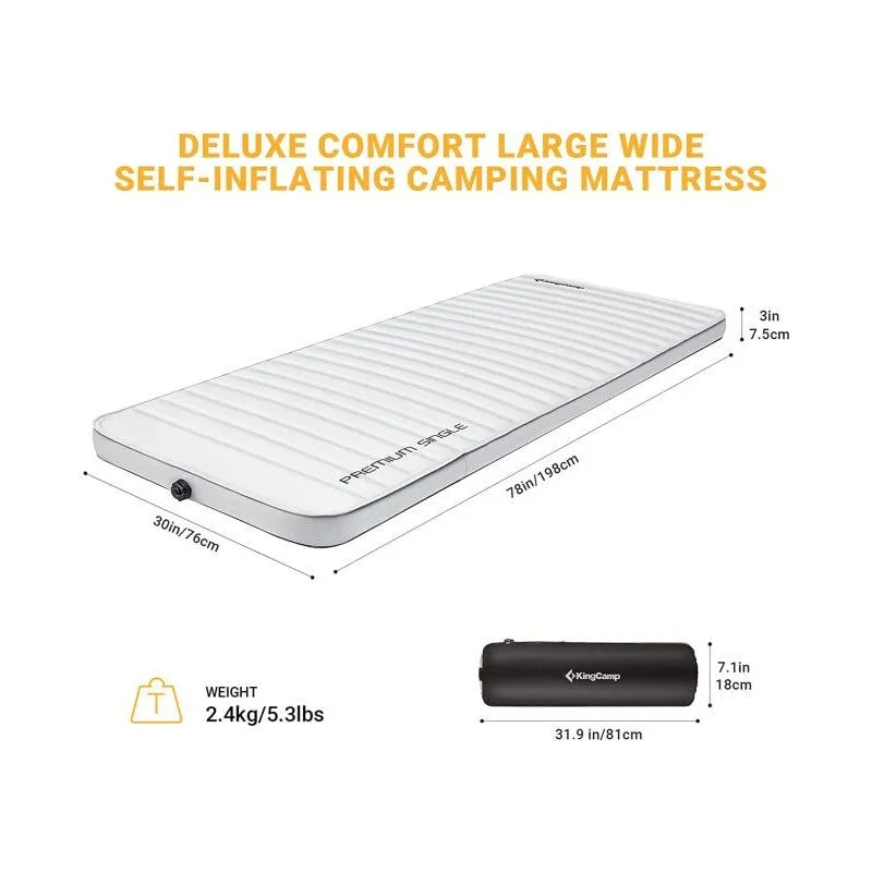 King Camp - Premium Single Thick Self-inflating Pad