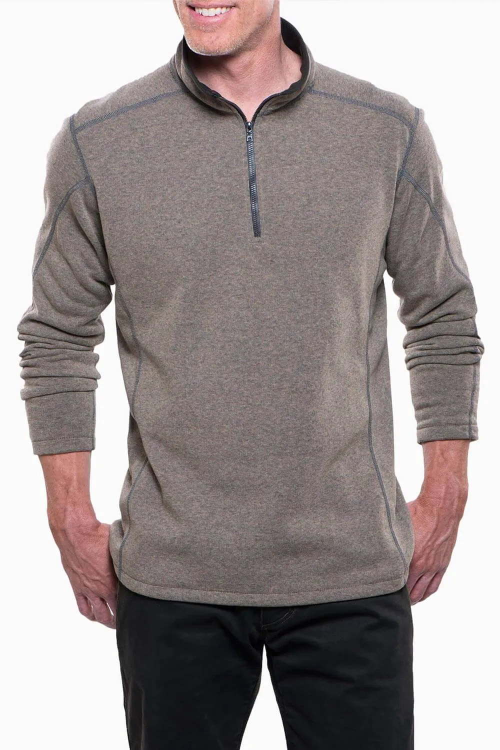 Kuhl Revel 1/4 Zip Pullover for Men in Oatmeal | 3007-OAT