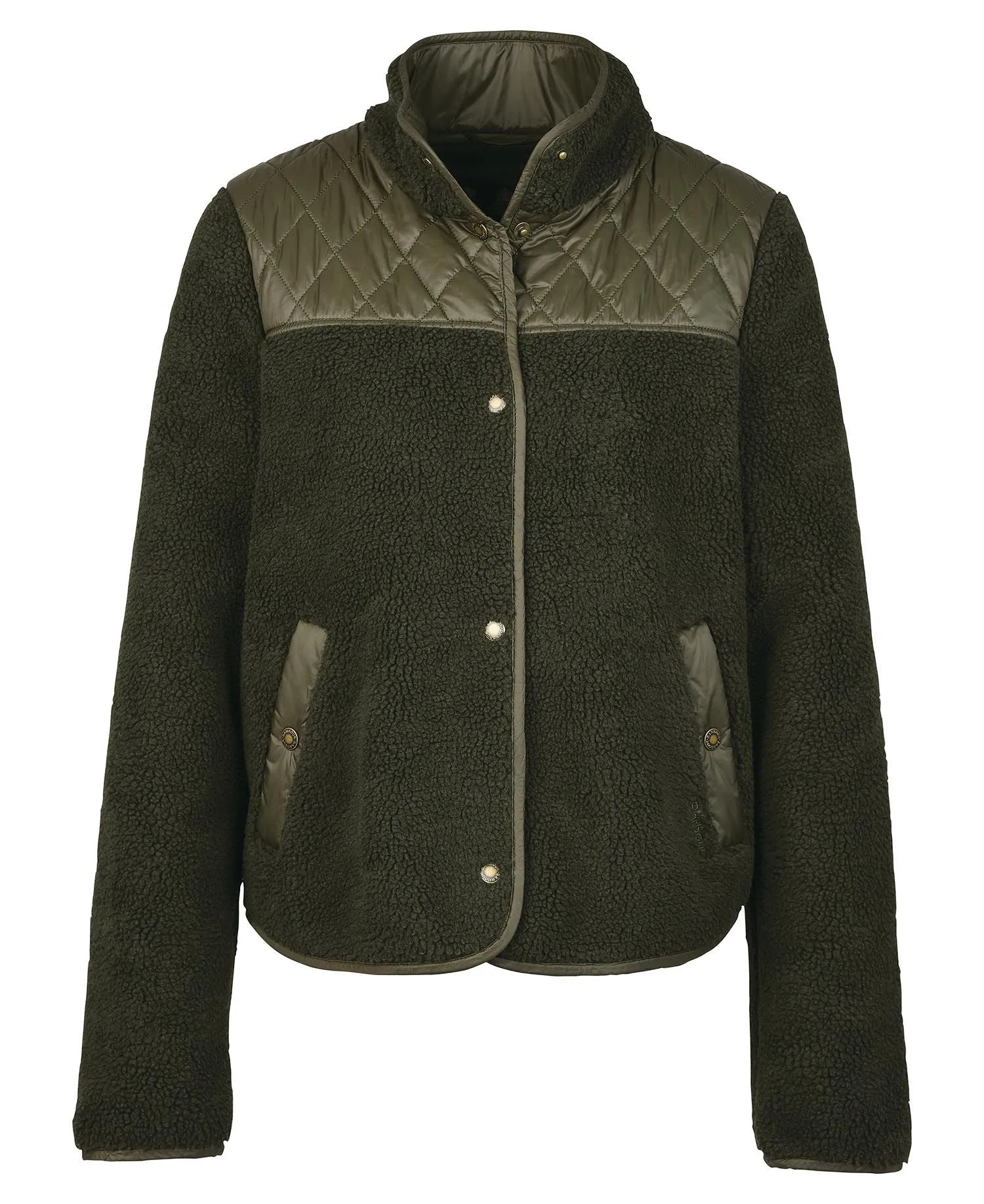 LADIES BARBOUR ASPEN FLEECE JACKET - OLIVE