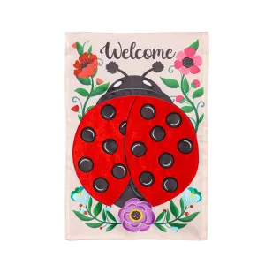 Ladybug Applique Garden Flag,169686