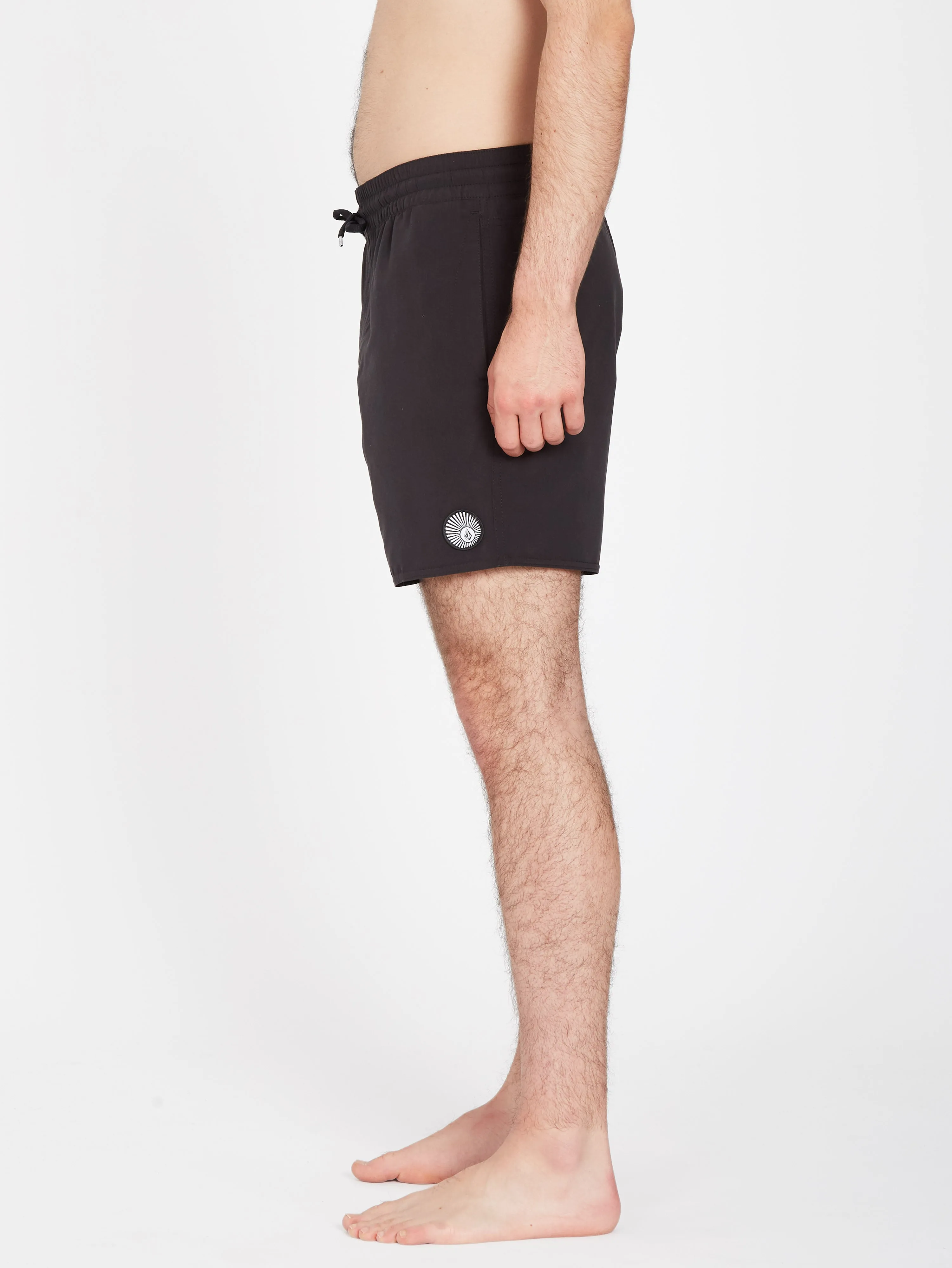Lido Solid Trunk 16" Boardshort - BLACK