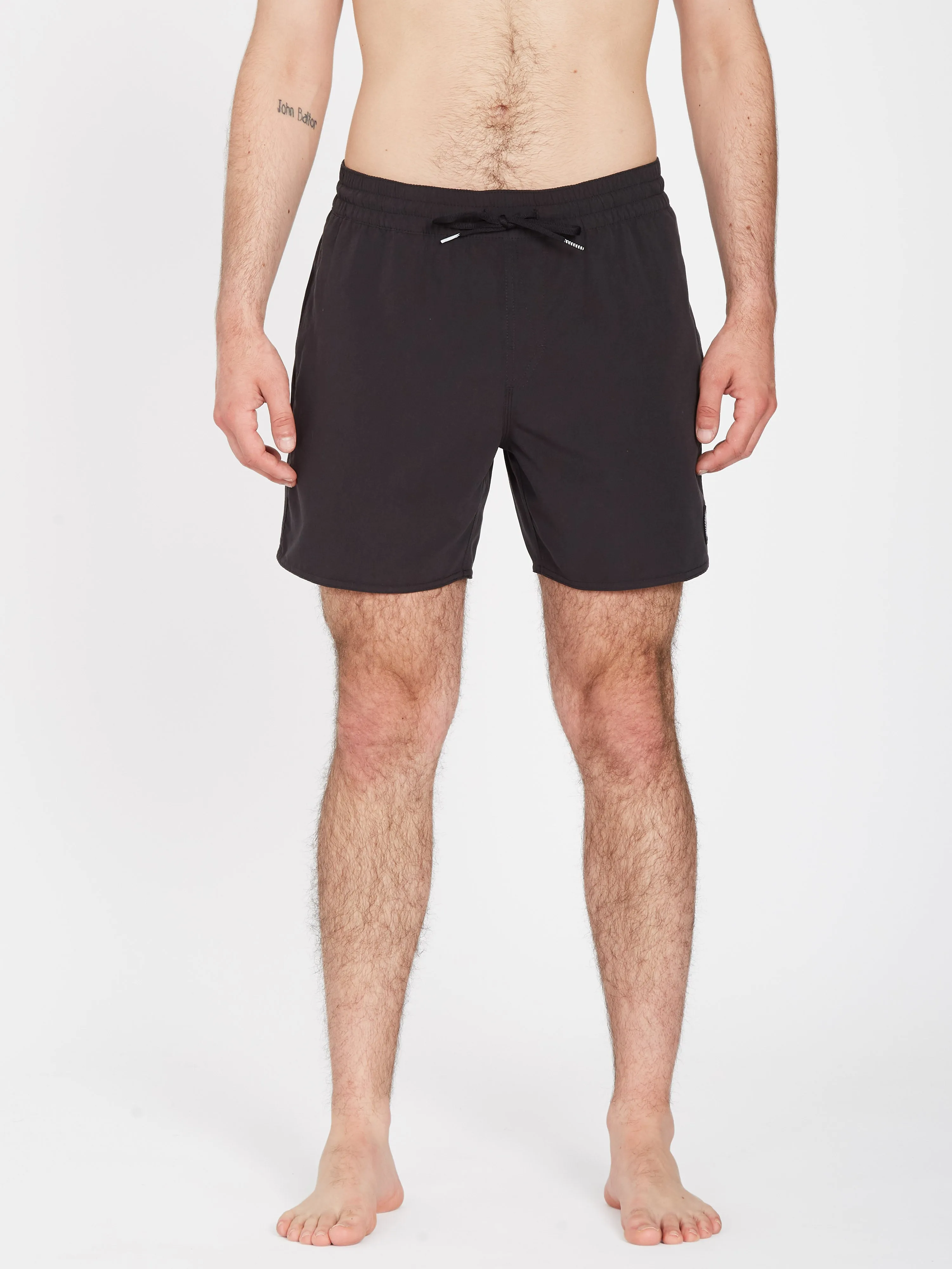 Lido Solid Trunk 16" Boardshort - BLACK
