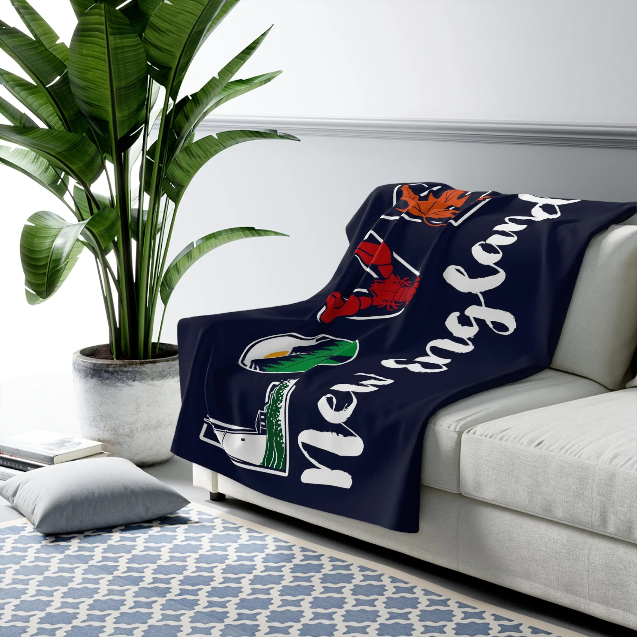 Lifestyle Love New England Sherpa Fleece Blanket