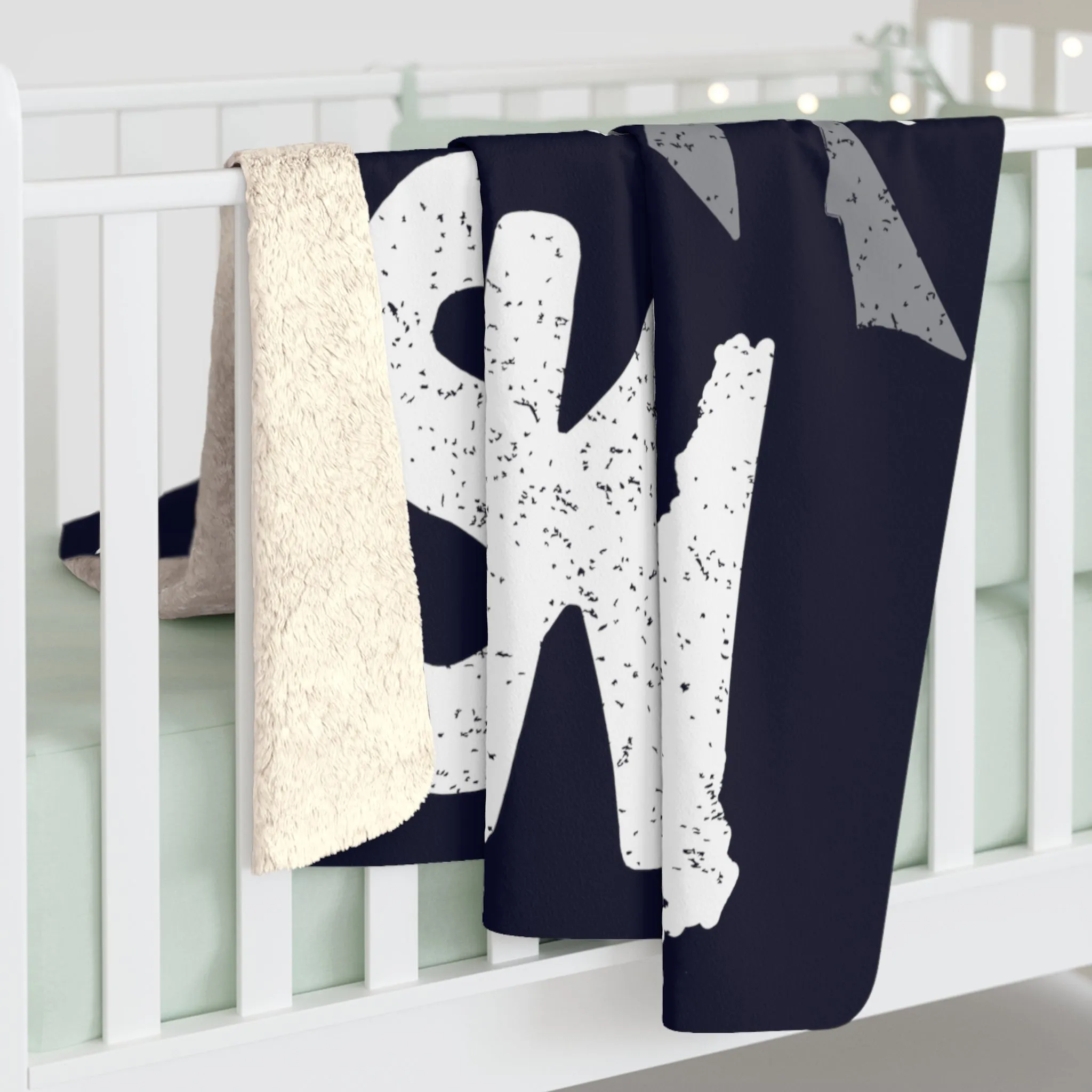 Live Free And Ski Sherpa Fleece Blanket