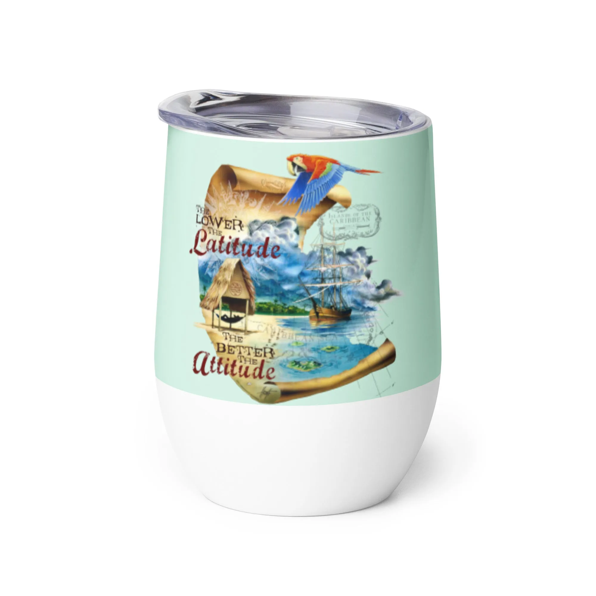 Lower Latitude Better Attitude Insulated Tumbler Island Reef Green