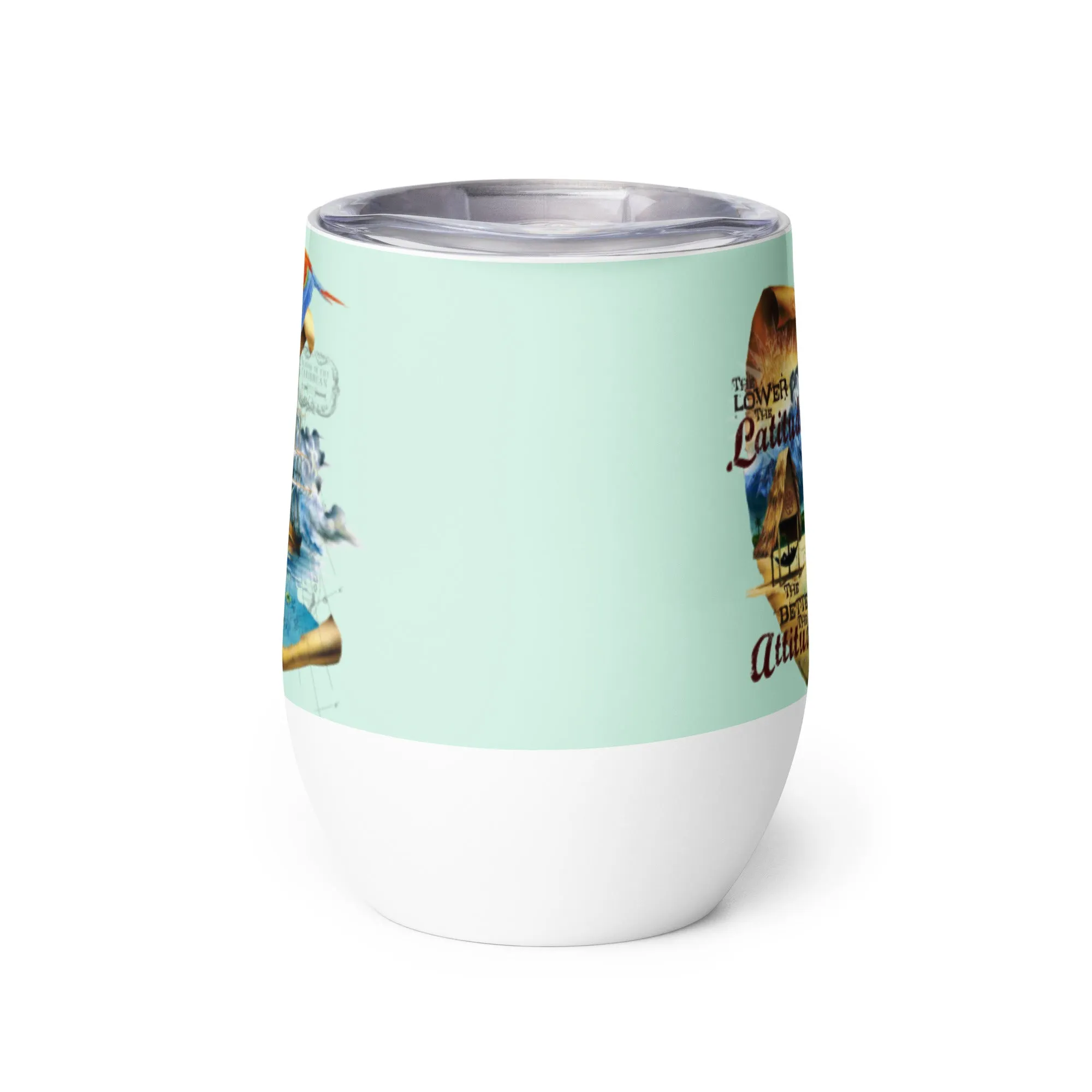 Lower Latitude Better Attitude Insulated Tumbler Island Reef Green