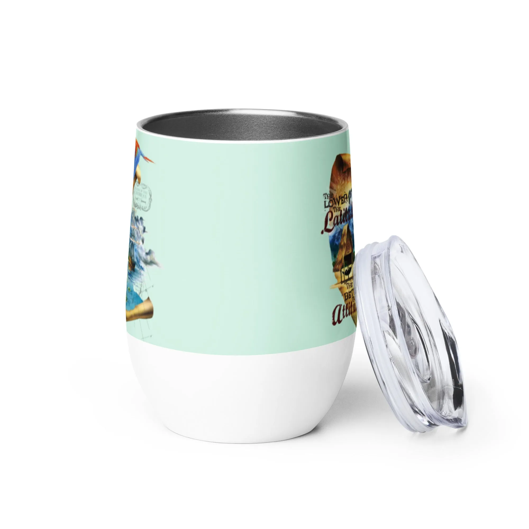 Lower Latitude Better Attitude Insulated Tumbler Island Reef Green