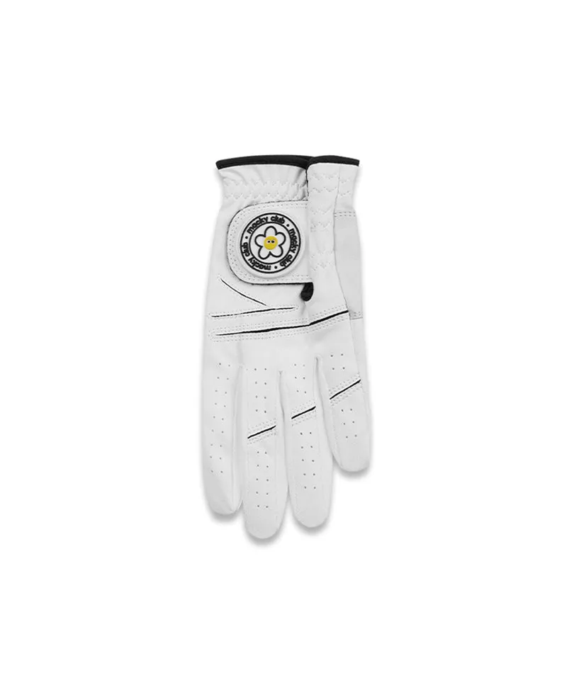 MACKY Golf: Circle Patch Golf Gloves - White