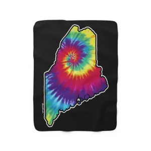 Maine Tie Dye Sherpa Fleece Blanket