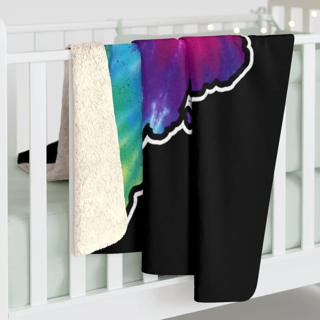 Maine Tie Dye Sherpa Fleece Blanket