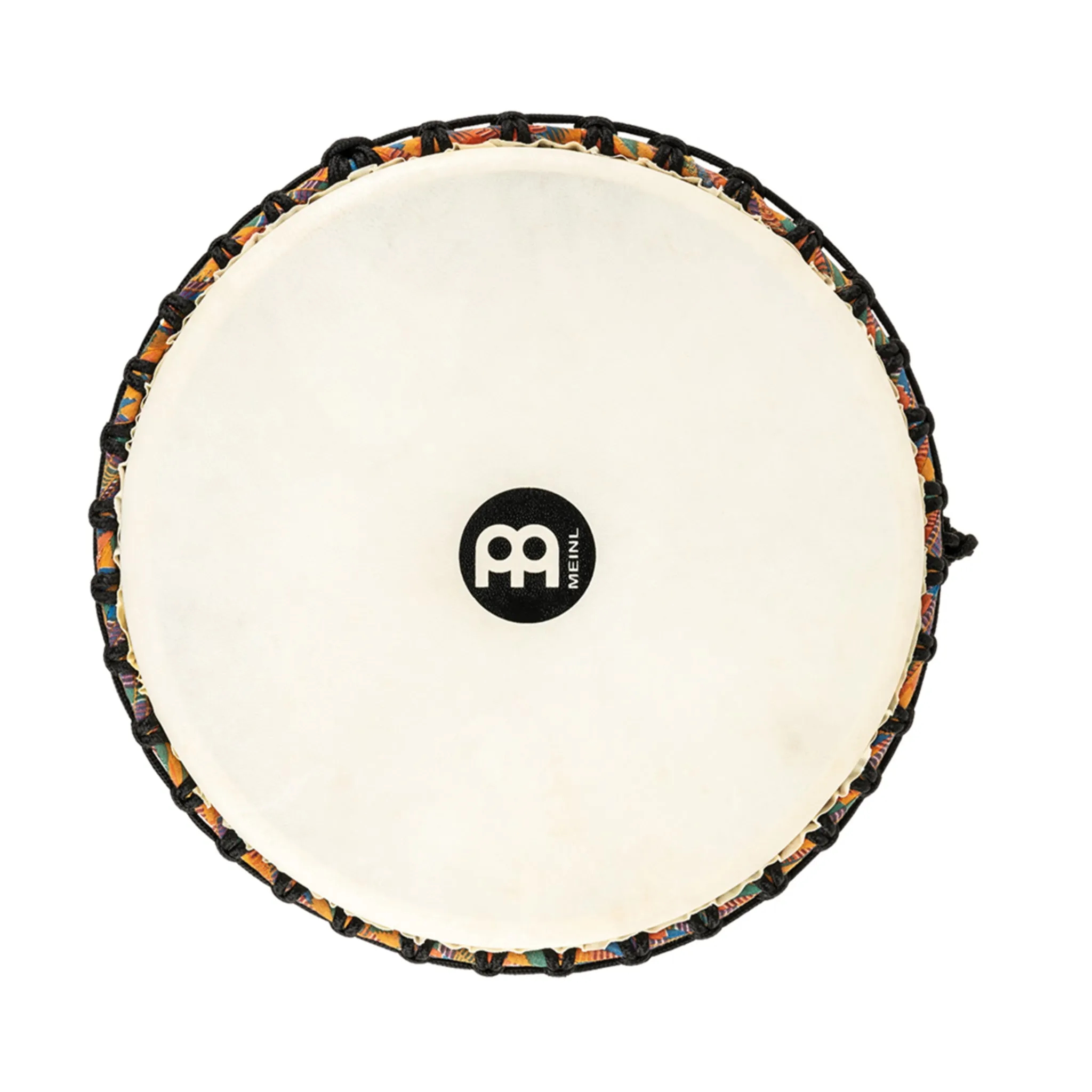 MEINL Percussion PADJ2-XL-G 14inch Rope Tuned Travel Series Djembe, Goat Head, Kenyan Quilt