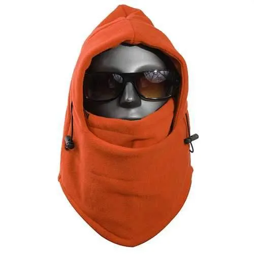 Men's Outdoor Ski Neck Protection Fleece Riding Hat Visor Caps