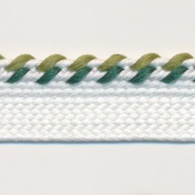 Mix Stitch Piping #04 White & Dark Green & Green Tea