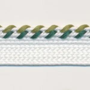 Mix Stitch Piping #04 White & Dark Green & Green Tea