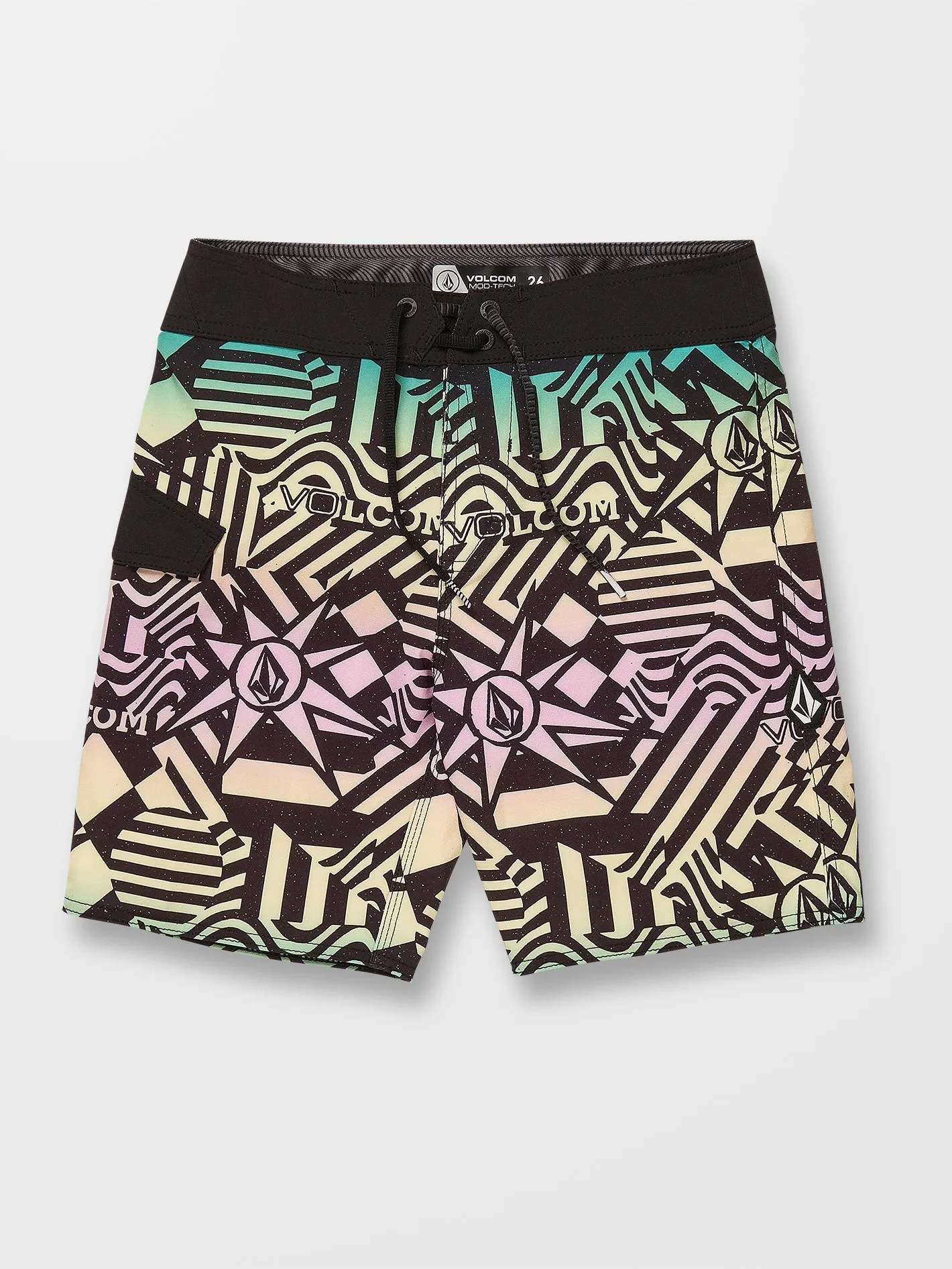 Mod Ringer 16" Boardshort - BLACK - (KIDS)