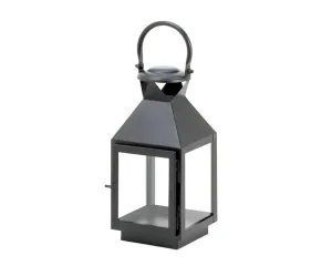 Modern farmhouse black iron candle lantern