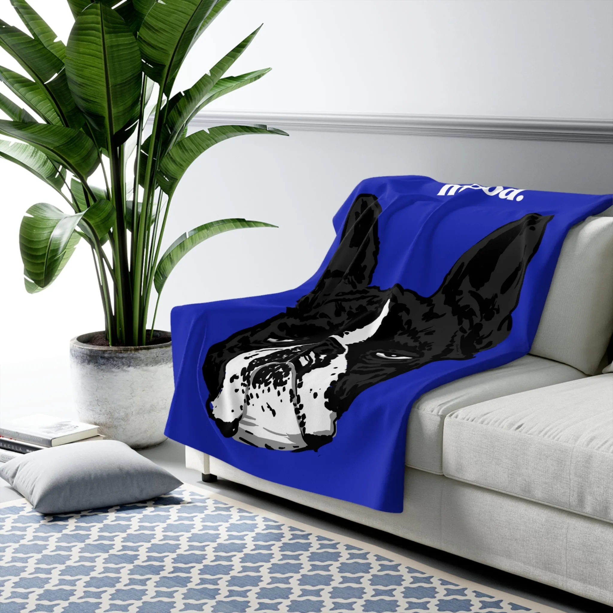 Mood Terrier Sherpa Fleece Blanket