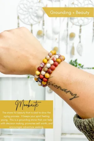 Mookaite 8mm Bead Bracelet